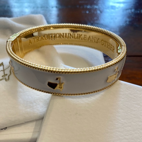 NEW Masters bangle bracelet, white and gold, Augusta National, Golf - Picture 2 of 5